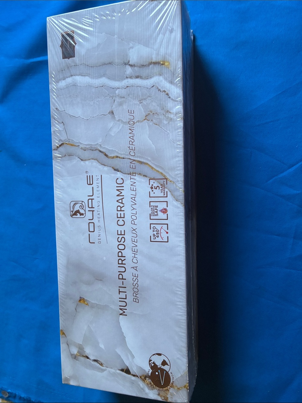 Multi-Purpose Ceramic Hair Brush - White Marble